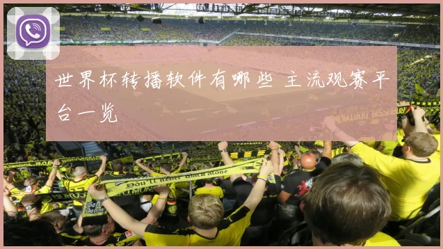 世界杯转播软件有哪些 主流观赛平台一览